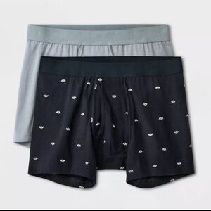 Men's Paper Boat Print Boxer Briefs 2pk - Goodfellow & Co™ Black M